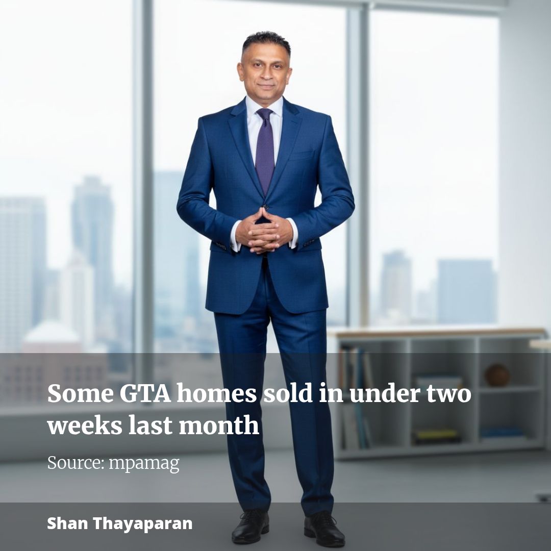 Some GTA homes sold in under two weeks last month