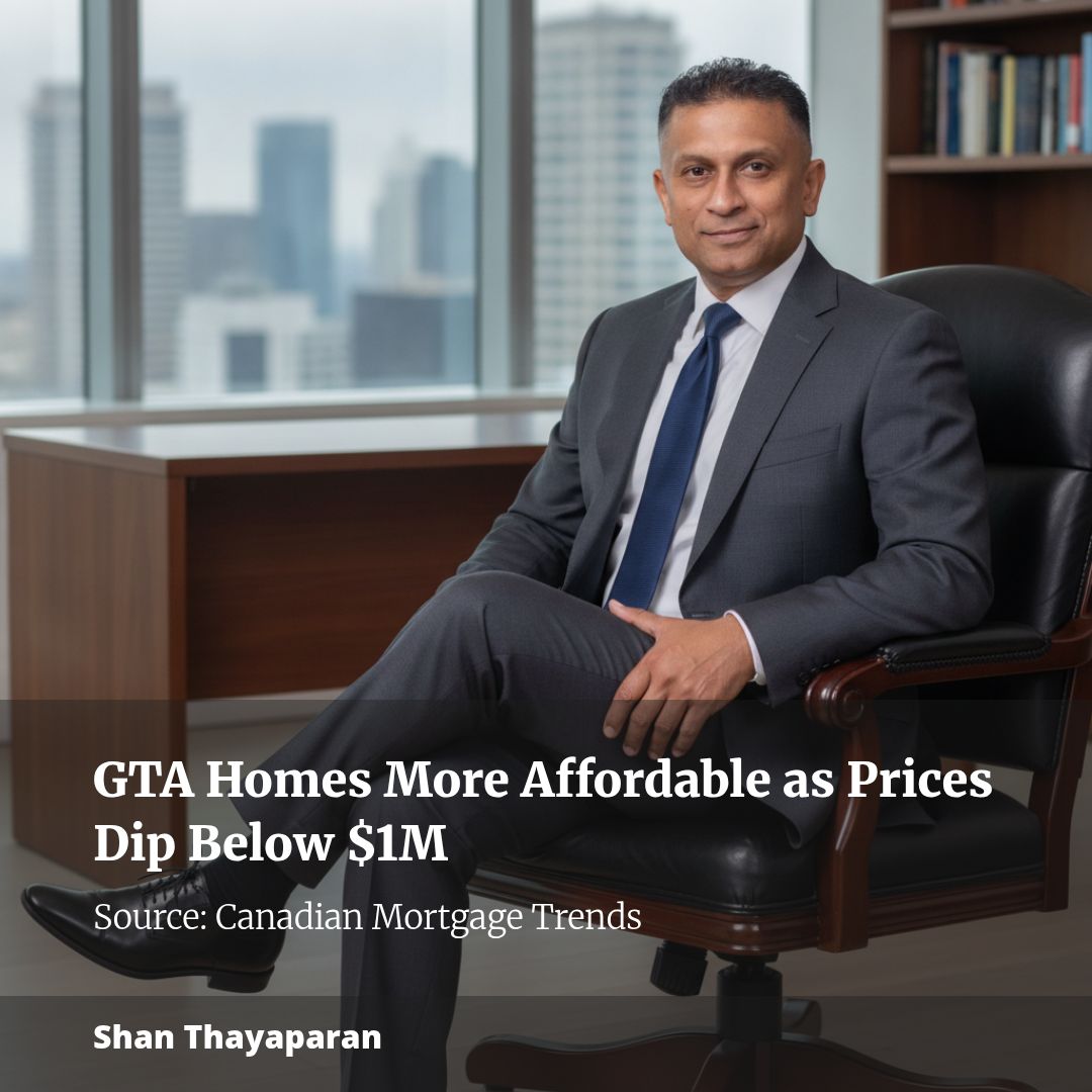 GTA Homes More Affordable as Prices Dip Below $1M