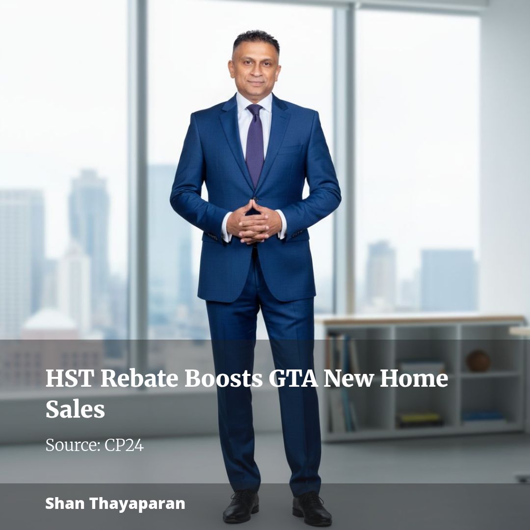 New report suggests HST rebate continues to boost single-family new home sales across GTA